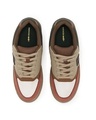 Shop Men's Brown & Green Bravado Color Block Low-Top Sneakers