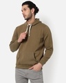 Shop Men's Brown Hooded Sweatshirt-Front