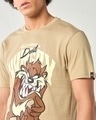 Shop Men's Brown Hungry Devil Graphic Printed T-shirt