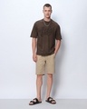 Shop Men's Brown Hustle Typography Oversized Acid Wash T-shirt