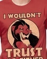 Shop Men's Brown I Wouldn't Trust Me Either Graphic Printed T-shirt