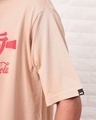 Shop Men's Brown JAP Coke Graphic Printed Oversized T-shirt