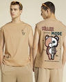 Shop Men's Brown Killer Mode Graphic Printed Oversized Vest-Front