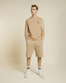 Shop Men's Brown Killer Mode Graphic Printed Oversized Vest-Full
