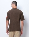 Shop Men's Brown Krypto Graphic Printed Oversized Acid Wash T-shirt-Full