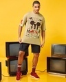 Shop Men's Brown Legendary Mickey Graphic Printed Oversized T-shirt