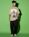 Shop Men's Brown Life is a Trip Graphic Printed Oversized T-shirt