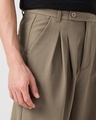 Shop Men's Brown Loose Fit Korean Pants