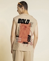 Shop Men's Brown Main Character Energy Graphic Printed Oversized Vest-Design