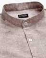 Shop Men's Brown Mandarin Collar Shirt