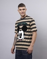Shop Men's Brown & Black Mickey Striped Oversized T-shirt-Design