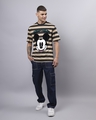 Shop Men's Brown & Black Mickey Striped Oversized T-shirt