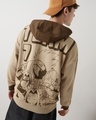 Shop Men's Brown Naruto Graphic Printed Oversized Hoodies-Front