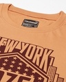 Shop Men's Brown New York Typography Oversized T-shirt