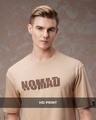 Shop Men's Brown Nomad Typography Oversized T-shirt