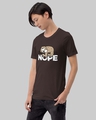 Shop Men's Brown Nope Sloth Typography T-shirt-Full