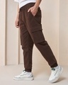 Shop Men's Brown Oversized Cargo Jogger Pants-Design