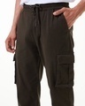 Shop Men's Brown Oversized Cargo Jogger Pants