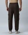 Shop Men's Brown Oversized Cargo Joggers-Full