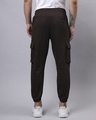 Shop Men's Brown Oversized Cargo Joggers-Full