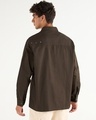 Shop Men's Brown Oversized Cargo Shirt-Design