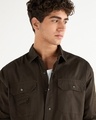 Shop Men's Brown Oversized Cargo Shirt