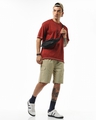 Shop Men's Brown Oversized Cargo Shorts-Full