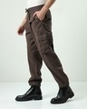 Shop Men's Brown Oversized Cargo Pants-Design