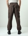 Shop Men's Brown Oversized Cargo Pants-Full