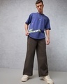 Shop Men's Brown Oversized Casual Pants-Full