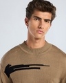 Shop Men's Brown Oversized Flat Knit Sweater