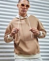 Shop Men's Brown Oversized Hoodies-Front