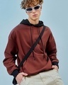 Shop Men's Brown Oversized Hoodies-Front