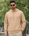 Shop Men's Brown Oversized Hoodies-Front