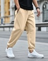 Shop Men's Brown Oversized Joggers-Front