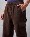 Shop Men's Brown Oversized Cargo Carpenter Pants