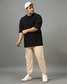 Shop Men's Brown Oversized Plus Size Cargo Joggers-Full