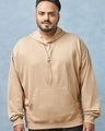 Shop Men's Brown Oversized Plus Size Hoodies-Front