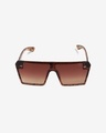 Shop Men's Brown Oversized Polarised Lens Full Rim Gradient Sunglasses-Full