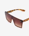 Shop Men's Brown Oversized Polarised Lens Full Rim Gradient Sunglasses