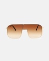 Shop Men's Brown Oversized Polarised Lens Sunglasses-Design