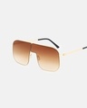 Shop Men's Brown Oversized Polarised Lens Sunglasses