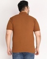 Shop Men's Brown Plus Size Polo T-shirt-Full