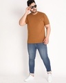 Shop Men's Brown Plus Size T-shirt