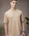 Shop Men's Brown Oversized T-shirt-Front