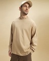 Shop Men's Brown Oversized T-shirt-Front