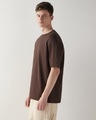 Shop Men's Brown Oversized T-shirt-Full