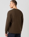 Shop Men's Brown Textured Oversized T-shirt-Full