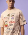 Shop Men's Brown Peanuts Friends Club Graphic Printed Oversized T-shirt