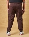 Shop Men's Brown Oversized Plus Size Cargo Jogger Pants-Design